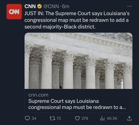 Supreme Court says Louisiana congressional map must be redrawn to add another majority-Black district